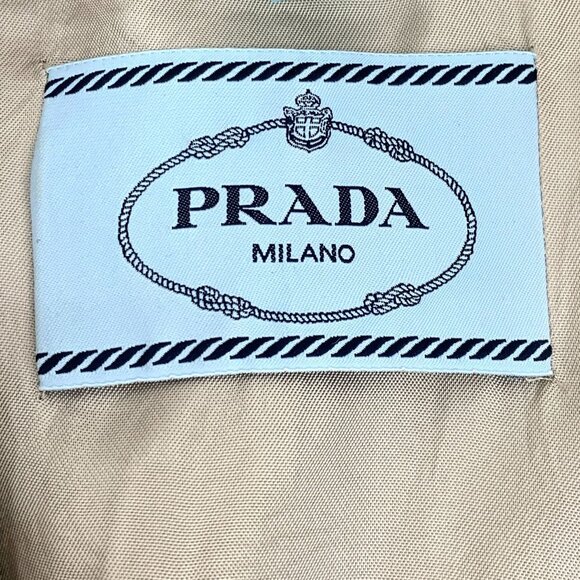 Prada Womens Gray Faux Fur & Knit Jacket With Triangular Logo Lapel Long Sleeves - Picture 2 of 8